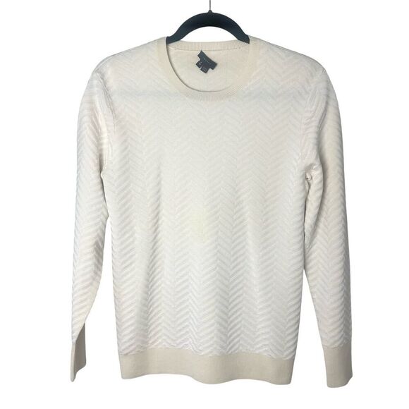 Theory Hannalor Evian Wool Blend Jacquard Sweater Sz S - Picture 2 of 8